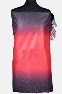 Esarfa din cashmere degrade in nuante de bordo - 1