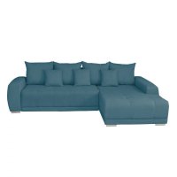 Coltar MARIBO L extensibil, cu arcuri si lada depozitare, colt dreapta, turcoaz, 282x205x92 cm - 1