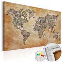 Tablou din plută - Postcards from the World [Cork Map] 90x60 cm - 1