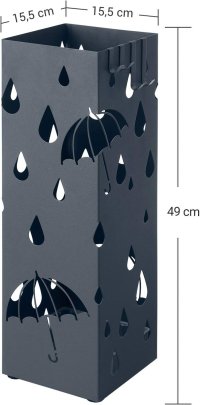 Suport umbrele Songmics Gri 15.5x15.5x49 cm - 5