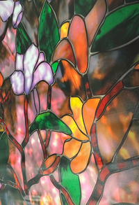 Folie autoadeziva pentru geam flori colorate 45 x 300 cm - 1
