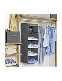 Organizator pentru garderoba, Songmics, RYCH06G, Gri - 2