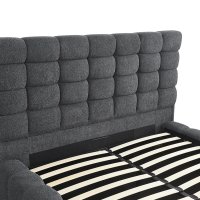 Pat dublu Pernant, Antracit, 196x238x126 cm - Eleganta si Depozitare Inteligenta - 5