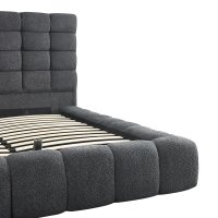 Pat dublu Pernant, Antracit, 196x238x126 cm - Eleganta si Depozitare Inteligenta - 6