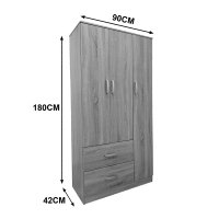 Dulap cu 5 usi, Athos, V24, Stejar, 170x42x240 cm - 10