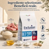 EXCLUSION Monoprotein VD Mobility Medium & Large, M-XL, Porc și Orez, dietă veterinară, hrană uscată câini, sistem articular, 12kg - 5
