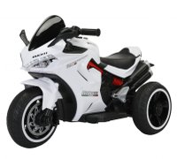Motocicleta electrica cu 3 roti, Kinderauto SuperSpeed, 70W, 12V 7Ah, Alba - 1