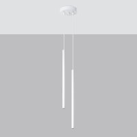 Lustra suspendata Pastelo Alb 15x15x118 cm - 2