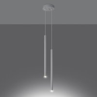 Lustra suspendata Pastelo Alb 15x15x118 cm - 3
