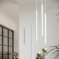 Lustra suspendata Pastelo Alb 15x15x118 cm - 9