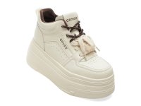 Ghete dama GRYXX 5710 albe din piele naturala - 1