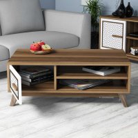 Masuta de Cafea Ayla - Walnut, Alb - 2