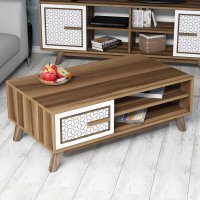 Masuta de Cafea Ayla - Walnut, Alb - 3