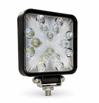 Proiector LED auto compact 48W alb + galben flash 16 LED 12/24V PATRAT - 1