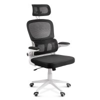 Scaun de birou ergonomic OFF 432 cu suport lombar si brate rabatabile - negru - 1