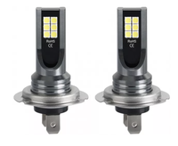 Set 2 Becuri auto LED H7 cu 12 LED SMD 12/24V putere 120W/set 6600lm - 1