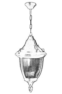 Lustra de exterior M1 Negru 70x35 cm - 2