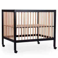 Tarc Childhome 97 cu roti 75x95 cm mdf natural negru - 3