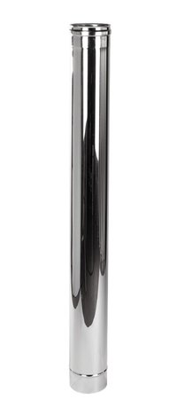 Tub de Evacuare Fornello din INOX pentru Centrale si Termoseminee pe Peleti, 100 mm, 1 ml - 1