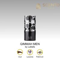 QIMMAH MEN by Lattafa - Apa de parfum 100ml pentru barbati, Original Dubai - 1