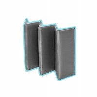 Patut pliabil Kidnort Livsmiljo Dark Grey, 3 in 1, cu 2 niveluri, laterala culisanta, plasa de ventilatie, saltea si geanta, 128 x 78.5 x 68 cm - 18