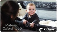 Patut pliabil Kidnort Livsmiljo Dark Grey, 3 in 1, cu 2 niveluri, laterala culisanta, plasa de ventilatie, saltea si geanta, 128 x 78.5 x 68 cm - 11