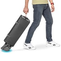 Patut pliabil Kidnort Livsmiljo Dark Grey, 3 in 1, cu 2 niveluri, laterala culisanta, plasa de ventilatie, saltea si geanta, 128 x 78.5 x 68 cm - 16