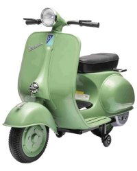 Scuter electric Piaggio VESPA 150 VL1T 110W 12V 7Ah, roti moi, scaun tapitat, culoare verde - 1