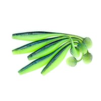 Nălucă Shad Fast Strike Huky Kuky, Culoare Chartreuse Blue Back, 11.5cm, 4.3g, 10buc/plic - 3