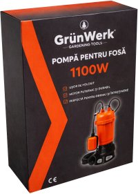 Pompa submersibila GW GW7367 pentru apa murdara cu tocator si plutitor, 1100W - 7