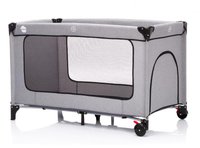 Patut pentru copii Fillikid Standard Melange grey pliabil, prevazut cu usita si roti, dimensiuni 125x66x76 cm, greutate maxim suportata 15 kg - 3