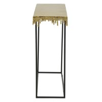 Masa consola Bulco metal auriu-negru 80.5x28x72 cm - 3