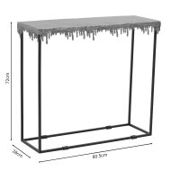 Masa consola Bulco metal auriu-negru 80.5x28x72 cm - 5