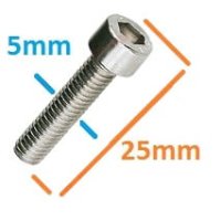 Suruburi Motocoasa 5mm X 25mm Set 4 Bucati - 2