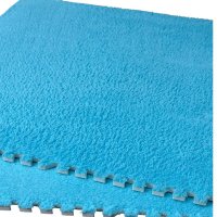 Covoras puzzle pufos 61.5x61.5x1.7 cm, spuma eva, set 2 piese culoare dark blue - 6