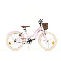 Bicicleta Dino Bikes Retro 20 inch pentru copii, Pink, cu cosulet vintage si claxon - 1