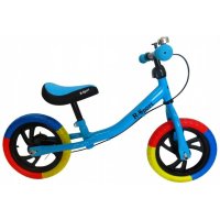 Bicicleta copii fara pedale R-Sport R6 albastru 11 inch, scaun moale reglabil pe inaltime 31-38 cm, roti din spuma EVA, frana pe roata din fata, cadru usor din otel, pana la 35 kg, varsta 2-6 ani - 2