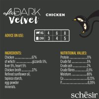 SCHESIR After Dark Velvet Mousse, Pui, plic hrană umedă fără cereale pisici, (mousse), 80g - 5