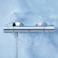Baterie cabina dus,termostat Grohtherm 800,crom,fara set dus-34558000 - 1