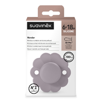 Suzeta fiziologica din silicon Wonder, 6-18 luni, lavanda, 1 bucata, Suavinex - 1