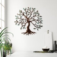 Tablou metalic Tree Multicolor 60x60x1.5 cm - 2