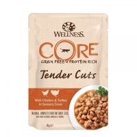 Wellness Core Cat Tender Cuts cu Pui si Curcan in Sos, 85g - 2