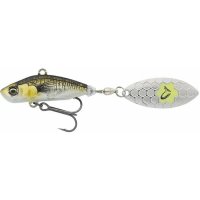 Savage Gear 3D Sticklebait Tail Spin, Sinking, 8cm, 18g, Green Silver Ayu - 1