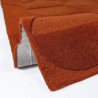 Covor traversa Flair Rugs Gigi Teracota, 60x230 cm, lana 100%, model geometric in relief - 2