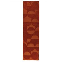 Covor traversa Flair Rugs Gigi Teracota, 60x230 cm, lana 100%, model geometric in relief - 5