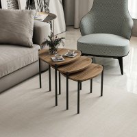 Set masute de cafea stivuibile, 3 bucati Lenny Nuc 45x45x45 cm - 3