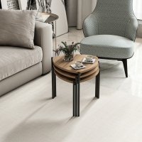 Set masute de cafea stivuibile, 3 bucati Lenny Nuc 45x45x45 cm - 5