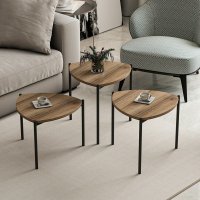 Set masute de cafea stivuibile, 3 bucati Lenny Nuc 45x45x45 cm - 6