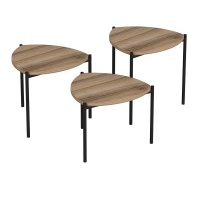 Set masute de cafea stivuibile, 3 bucati Lenny Nuc 45x45x45 cm - 8