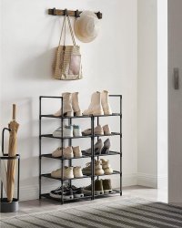 Pantofar, Songmics, Negru, 33x33x173 cm - 4